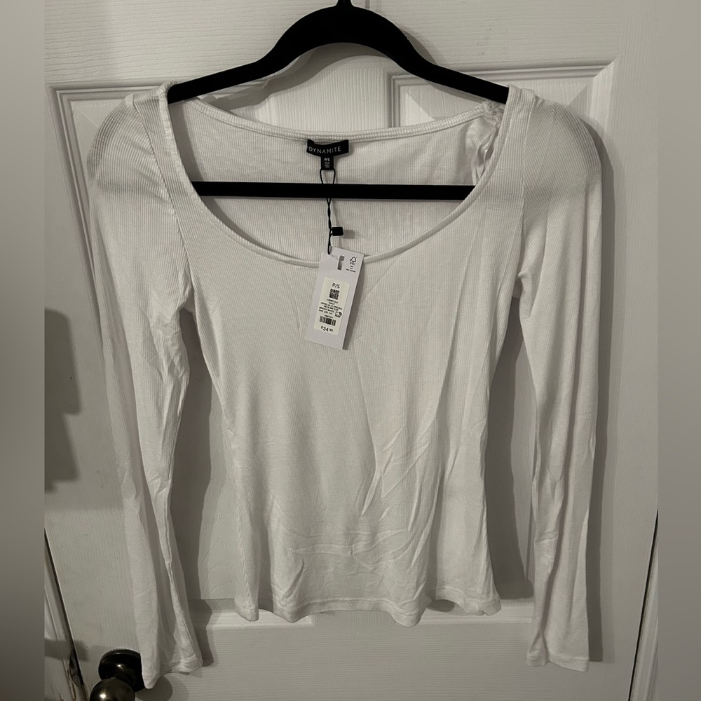 Dynamite Women's White Long Sleeve Top